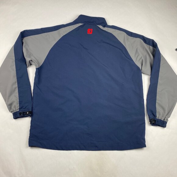 Footjoy FJ Mens Golf Jacket Blue and Gray Size Large - Flaw - Picture 2 of 16